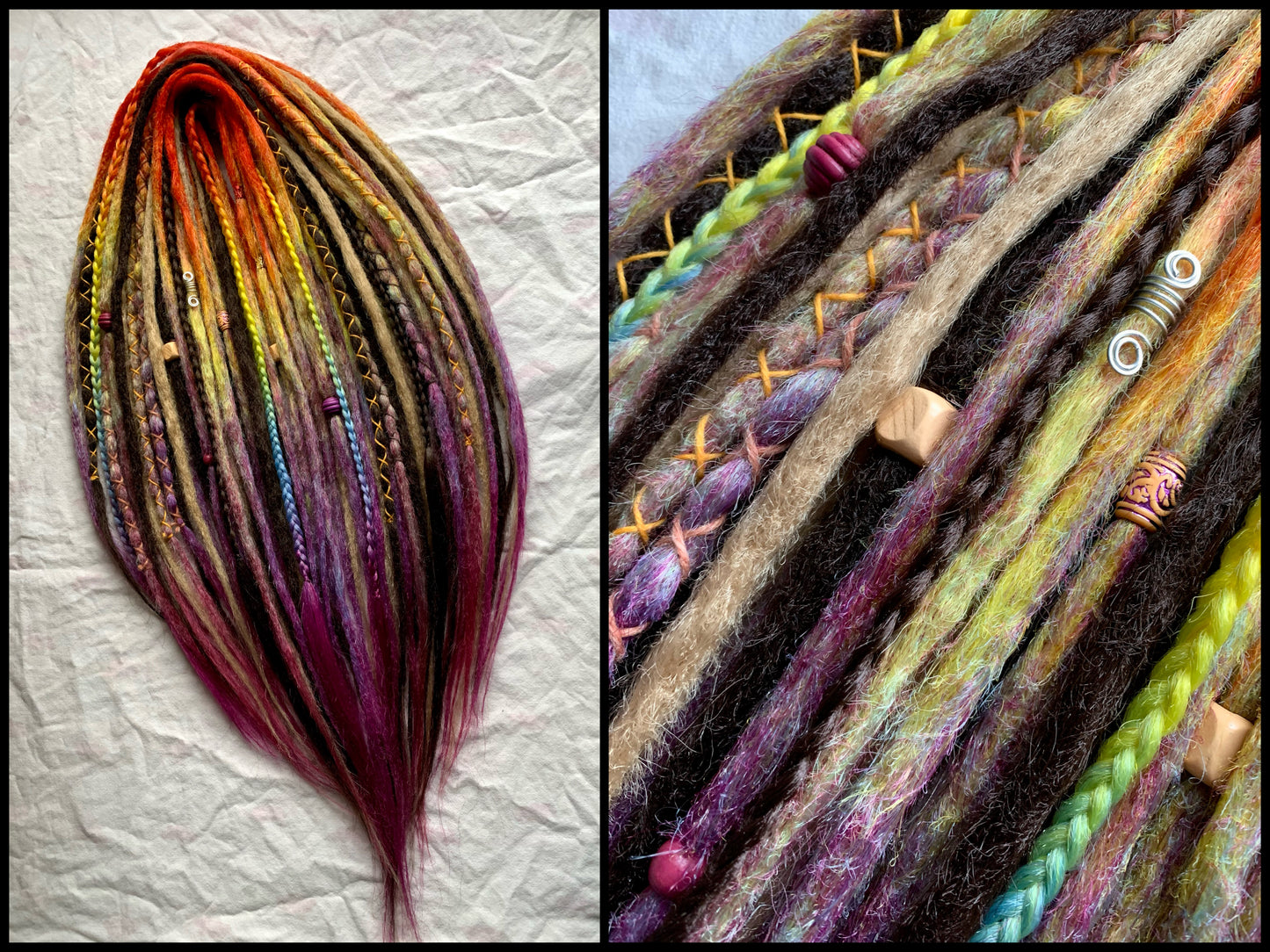 Dark Rainbow - crochet synthetic