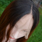 Cozy Autumn wig - black to copper/ginger wavy middlepart 60cm