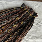 Brown Viking Boho handmade synthetic dread dreadlock extensions custom made