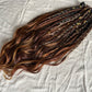 Brown Viking Boho handmade synthetic dread dreadlock extensions custom made