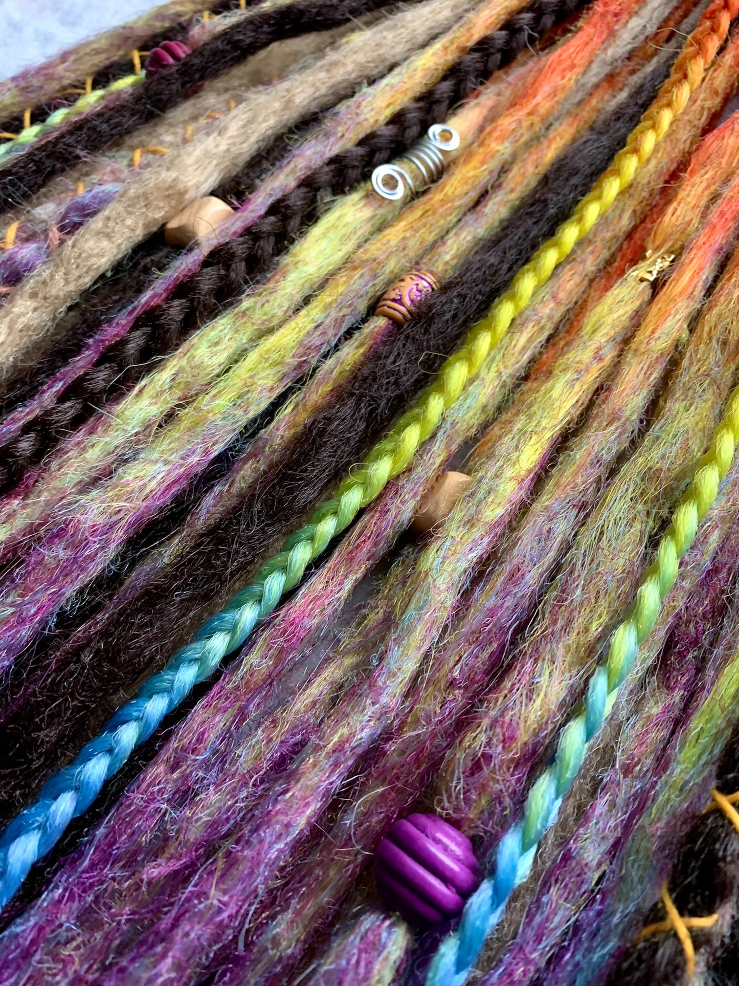 Dark Rainbow - crochet synthetic