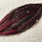 Rose Thorn brown and wine red handmade synthetic dread dreadlock extensions custom made