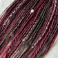 Rose Thorn brown and wine red handmade synthetic dread dreadlock extensions custom made