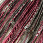 Rose Thorn brown and wine red handmade synthetic dread dreadlock extensions custom made