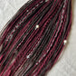 Rose Thorn brown and wine red handmade synthetic dread dreadlock extensions custom made