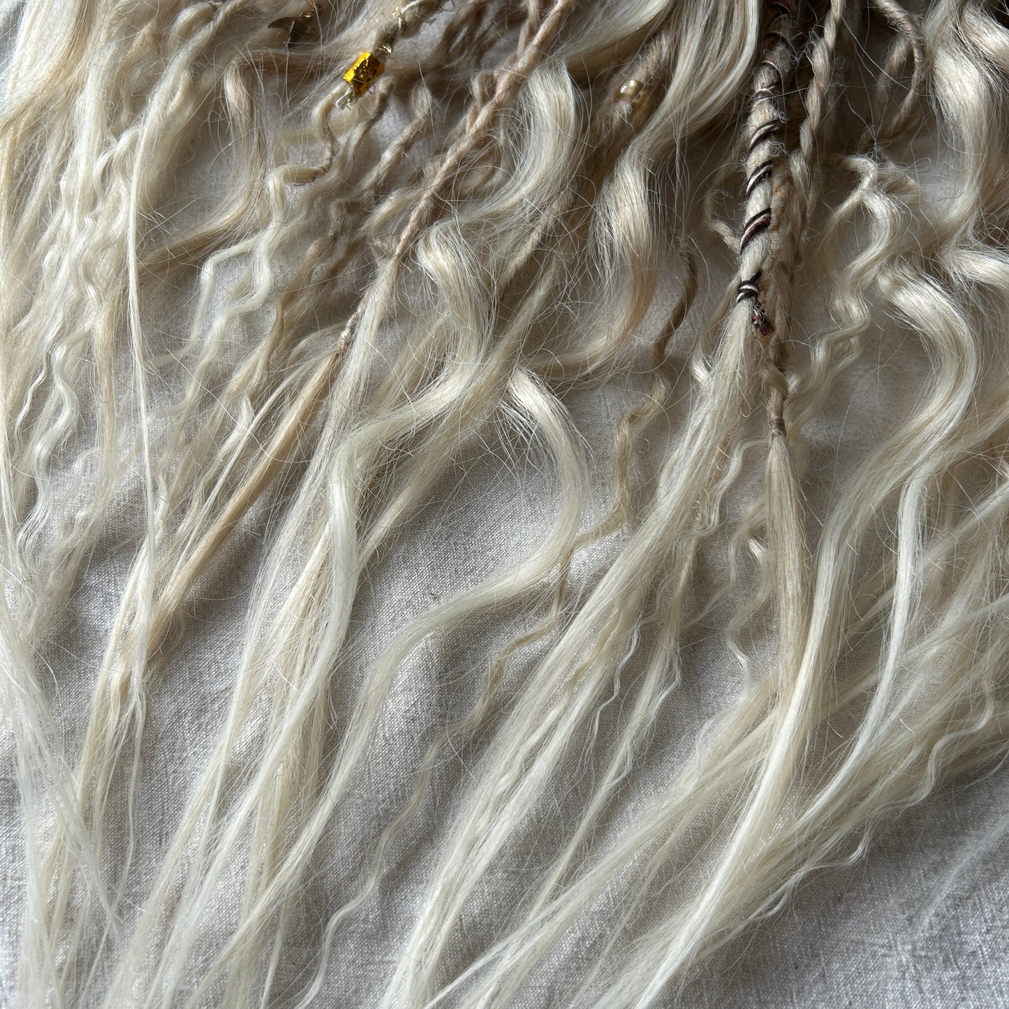 Livana Boho Dreadlocks in blonde lightblond platinum handmade synthetic dreads custom order Wild blonde Boho