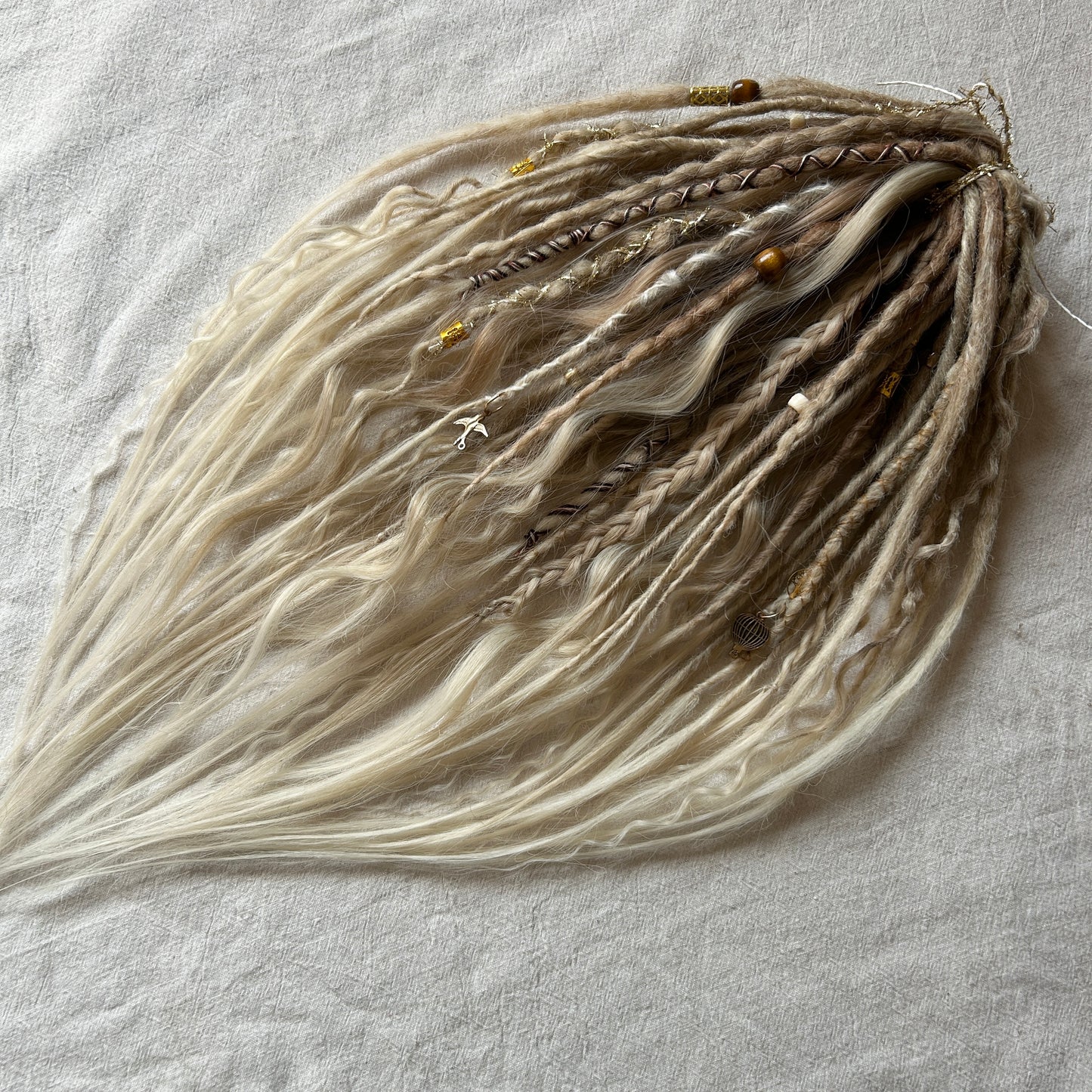 Livana Boho Dreadlocks in blonde lightblond platinum handmade synthetic dreads custom order Wild blonde Boho