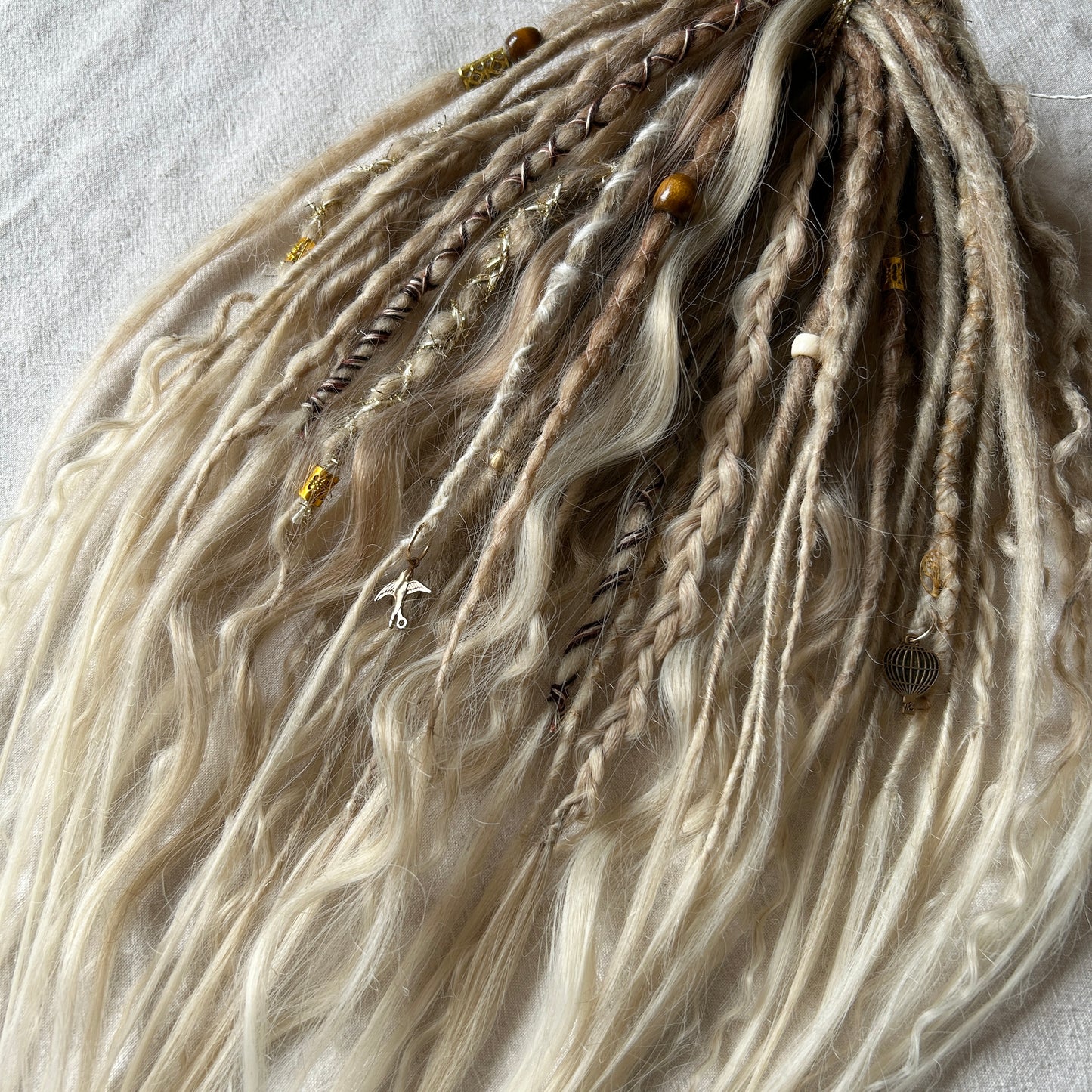 Livana Boho Dreadlocks in blonde lightblond platinum handmade synthetic dreads custom order Wild blonde Boho