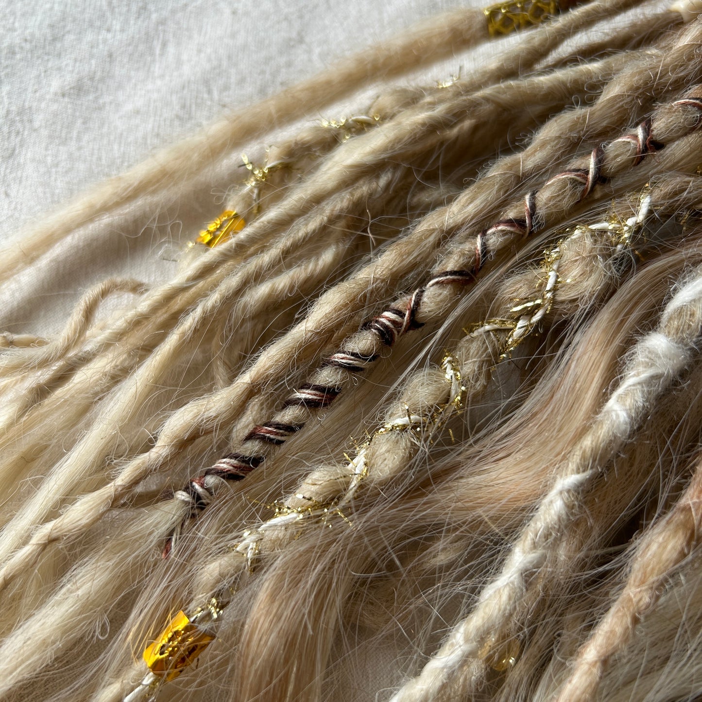 Livana Boho Dreadlocks in blonde lightblond platinum handmade synthetic dreads custom order Wild blonde Boho