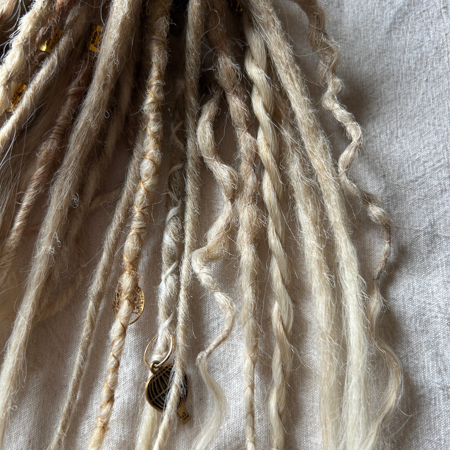 Livana Boho Dreadlocks in blonde lightblond platinum handmade synthetic dreads custom order Wild blonde Boho