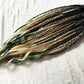 Livana Dreadlocks in green blonde and brown handmade synthetic dreads custom order Forest Feeling with curly ends