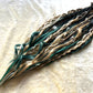 Livana Boho Dreadlocks in Grünblond und Braun handgemachte synthetische Dreads Sonderanfertigung Forest Feeling Boho