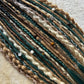 Forest Feeling blonde brown and green handmade synthetic dread dreadlock extensions custom made