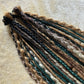 Forest Feeling blonde brown and green handmade synthetic dread dreadlock extensions custom made