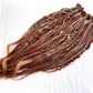 Red Witch copper red handmade synthetic dread dreadlock extensions custom made
