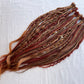 Red Witch copper red handmade synthetic dread dreadlock extensions custom made