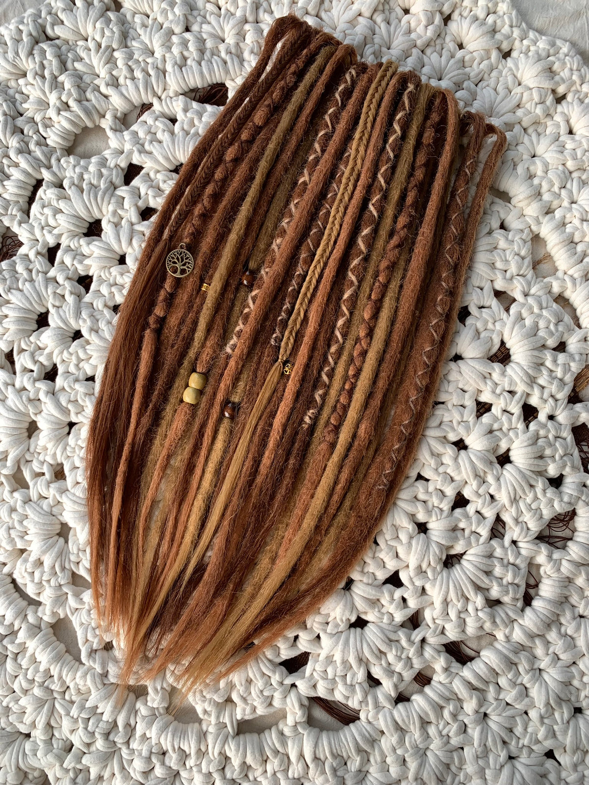 Golden Hour - ginger mix handmade synthetic locs (made on order)