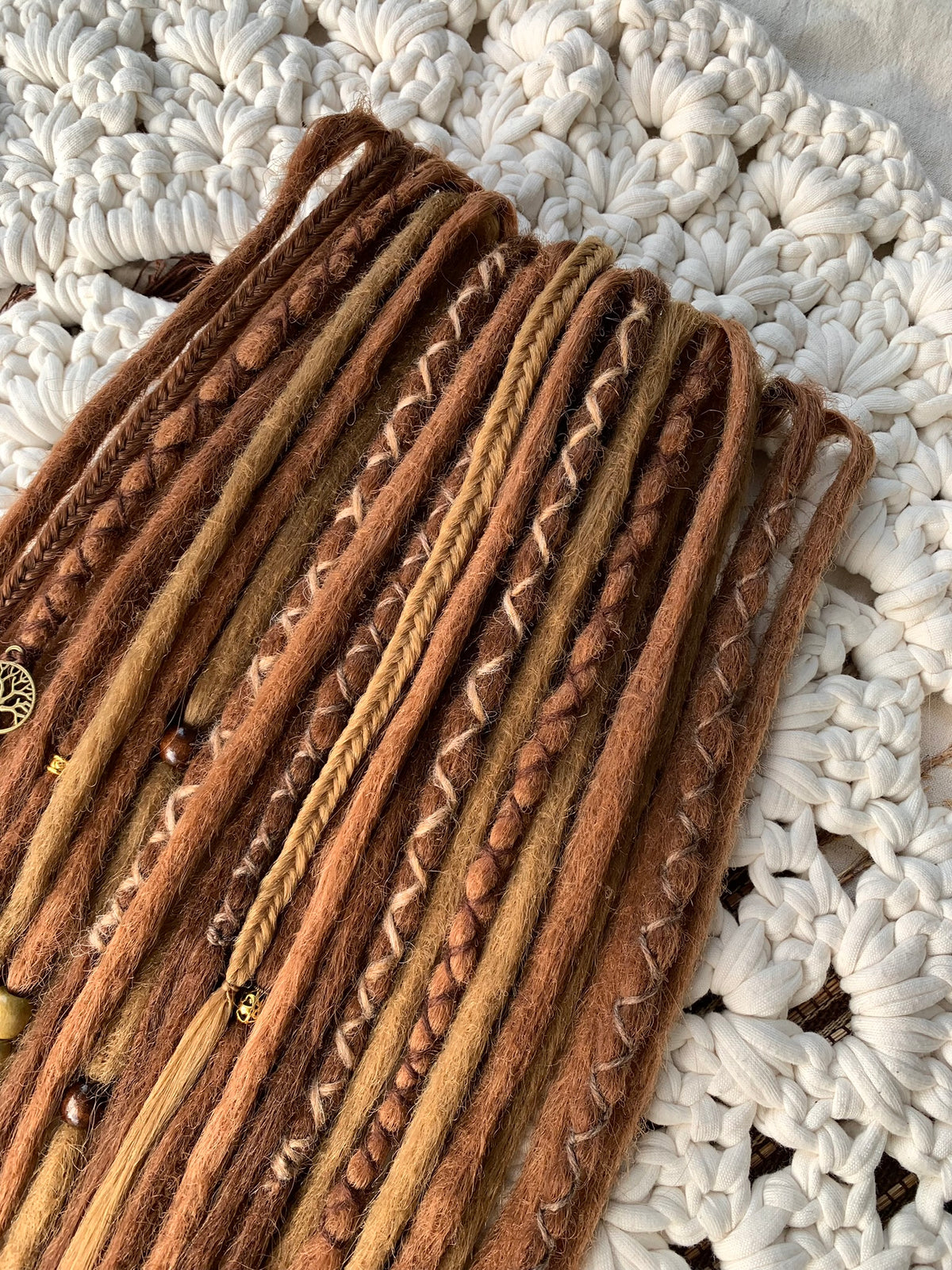 Golden Hour - ginger mix handmade synthetic locs (made on order)