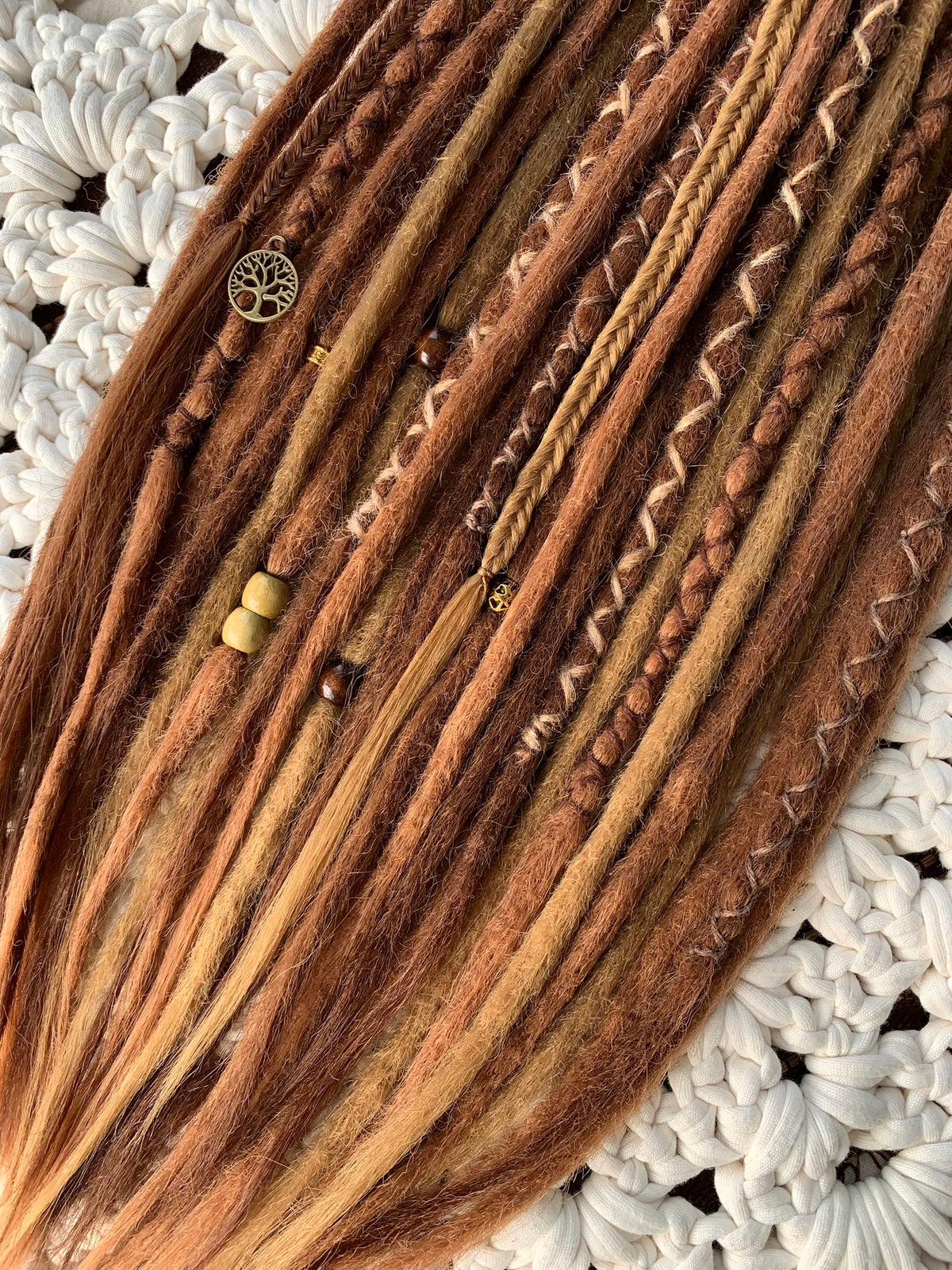 Golden Hour - ginger mix handmade synthetic locs (made on order)
