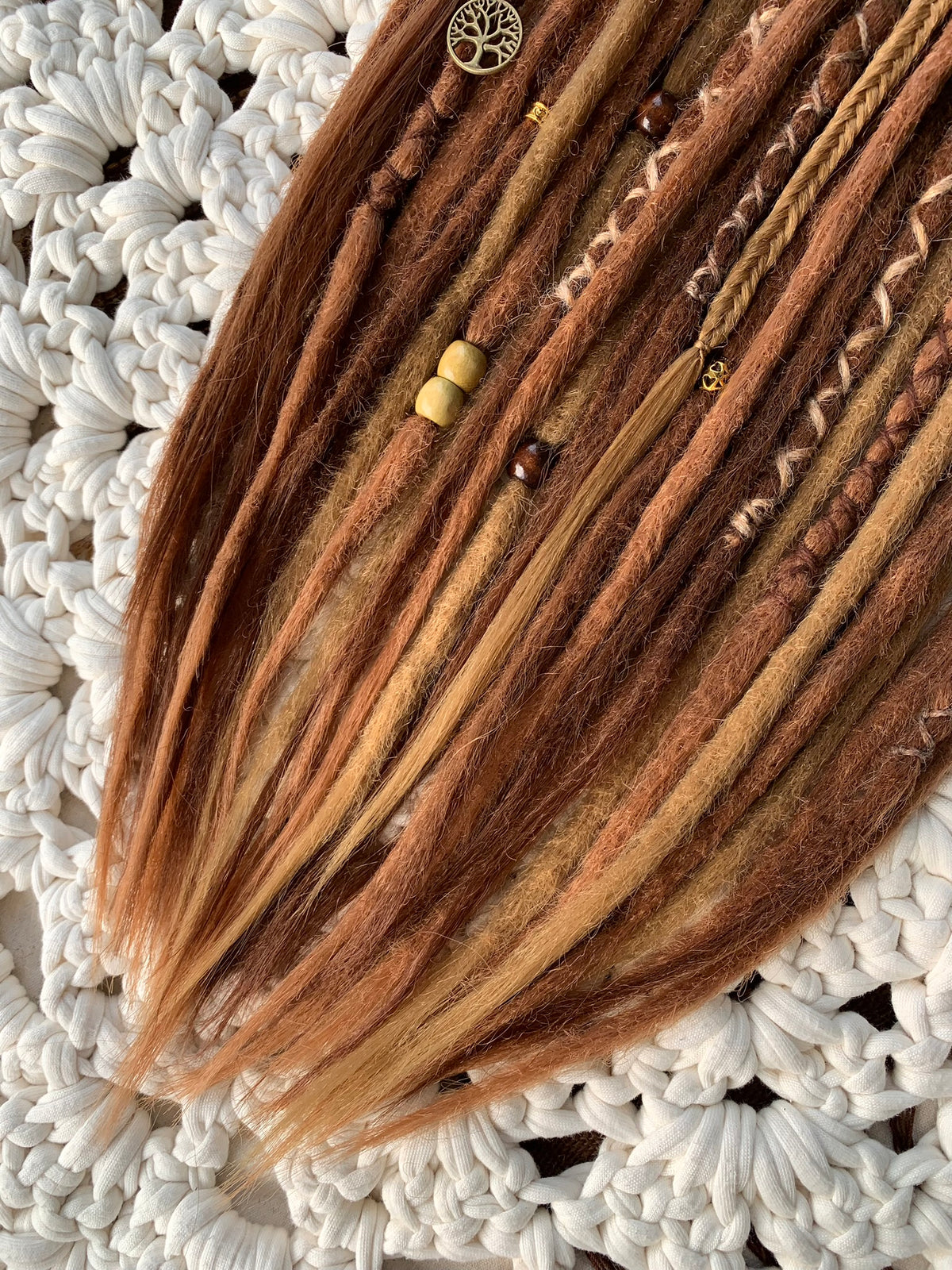 Golden Hour - ginger mix handmade synthetic locs (made on order)