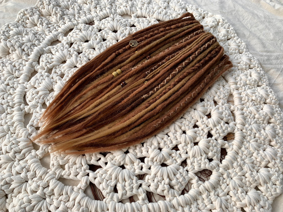 Golden Hour - ginger mix handmade synthetic locs (made on order)