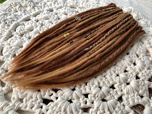 Golden Hour - ginger mix handmade synthetic locs (made on order)