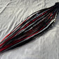 Revenge - black white red handmade synthetic dread dreadlock extensions custom made