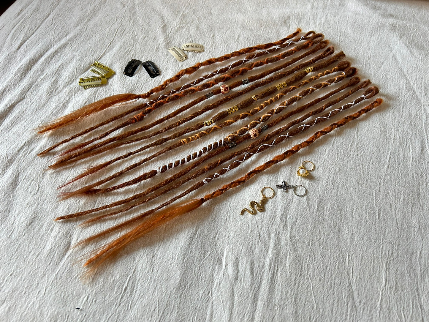 Copper Girl handmade synthetic dread dreadlock extensions custom made