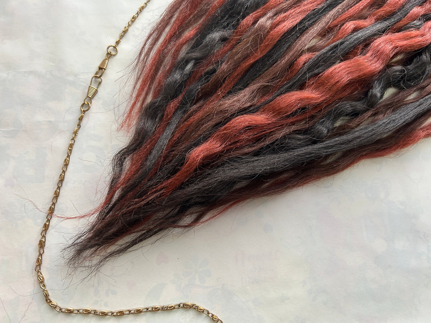 Brown and Copper synthetic Dreadlocks, One-of-One, Nordic Locs Atelier