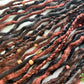 Brown and Copper synthetic Dreadlocks, One-of-One, Nordic Locs Atelier