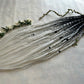 Snow Ghost black to white synthetic Dreadlocks, One-of-One, Nordic Locs Atelier